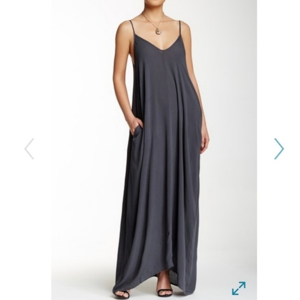 Love stitch Gauze V Neck Maxi